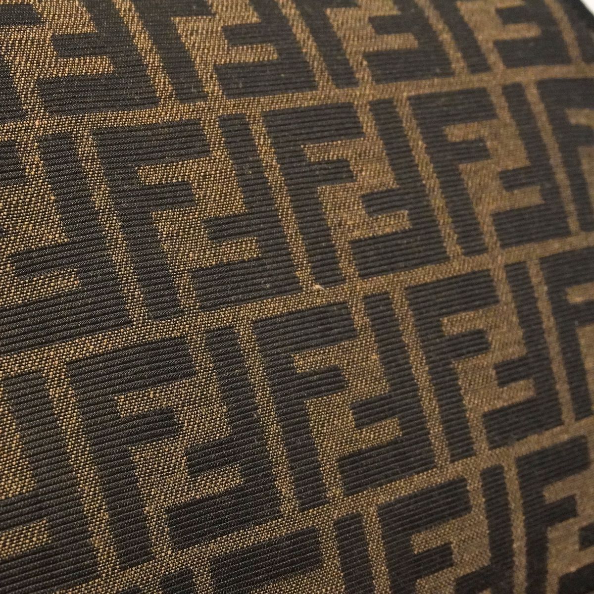 Fendi Handbag Zucca Bucket Jacquard Fabric Brown Gold 2-Way Bag — view 6