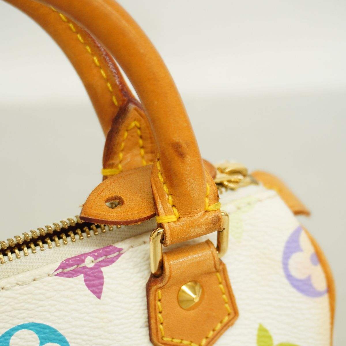Louis Vuitton Handbag Monogram Multicolor Mini Speedy Blanc — view 7