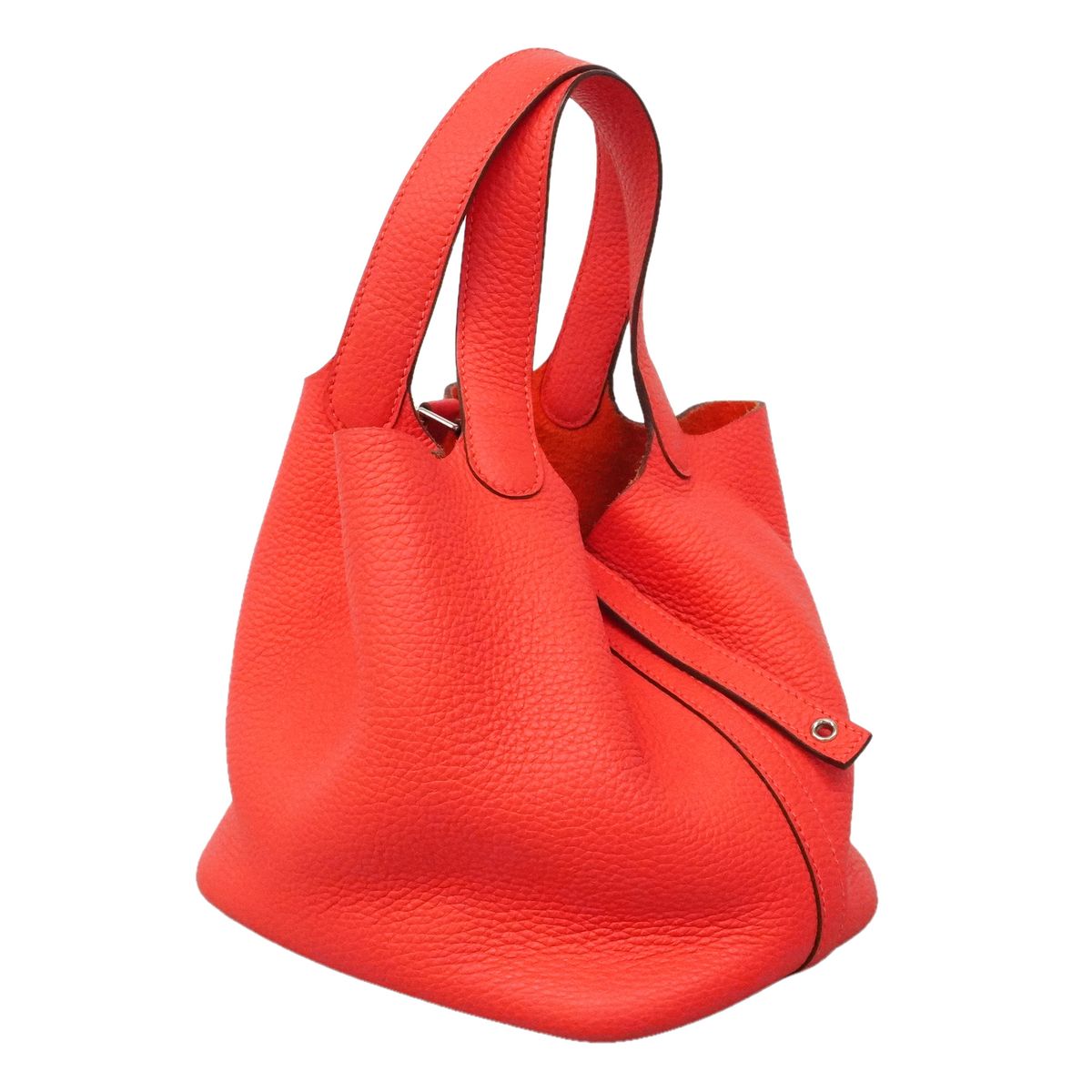 Hermes Handbag Picotin Lock PM Taurillon Clemence Rose Texas Silver — view 2
