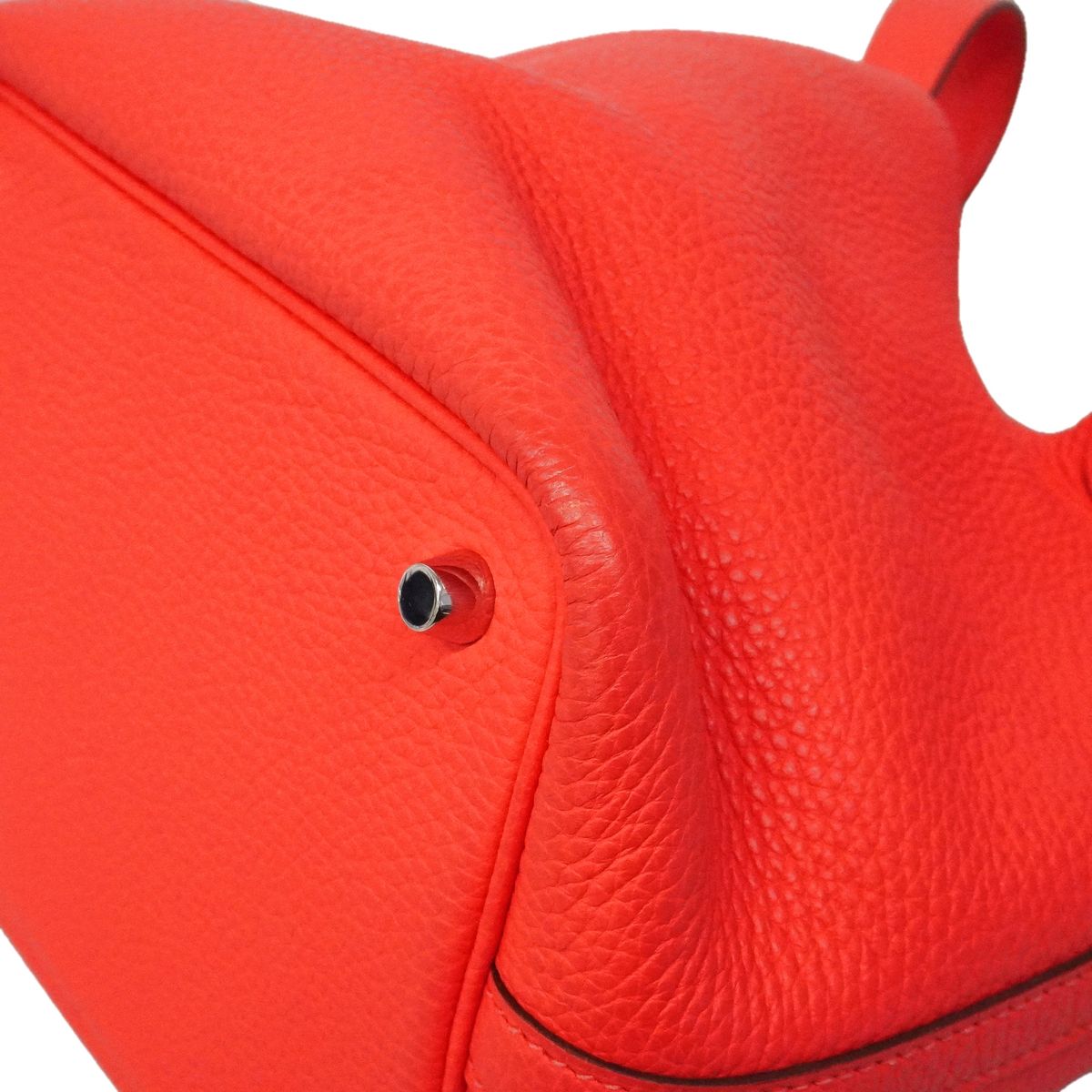 Hermes Handbag Picotin Lock PM Taurillon Clemence Rose Texas Silver — view 6