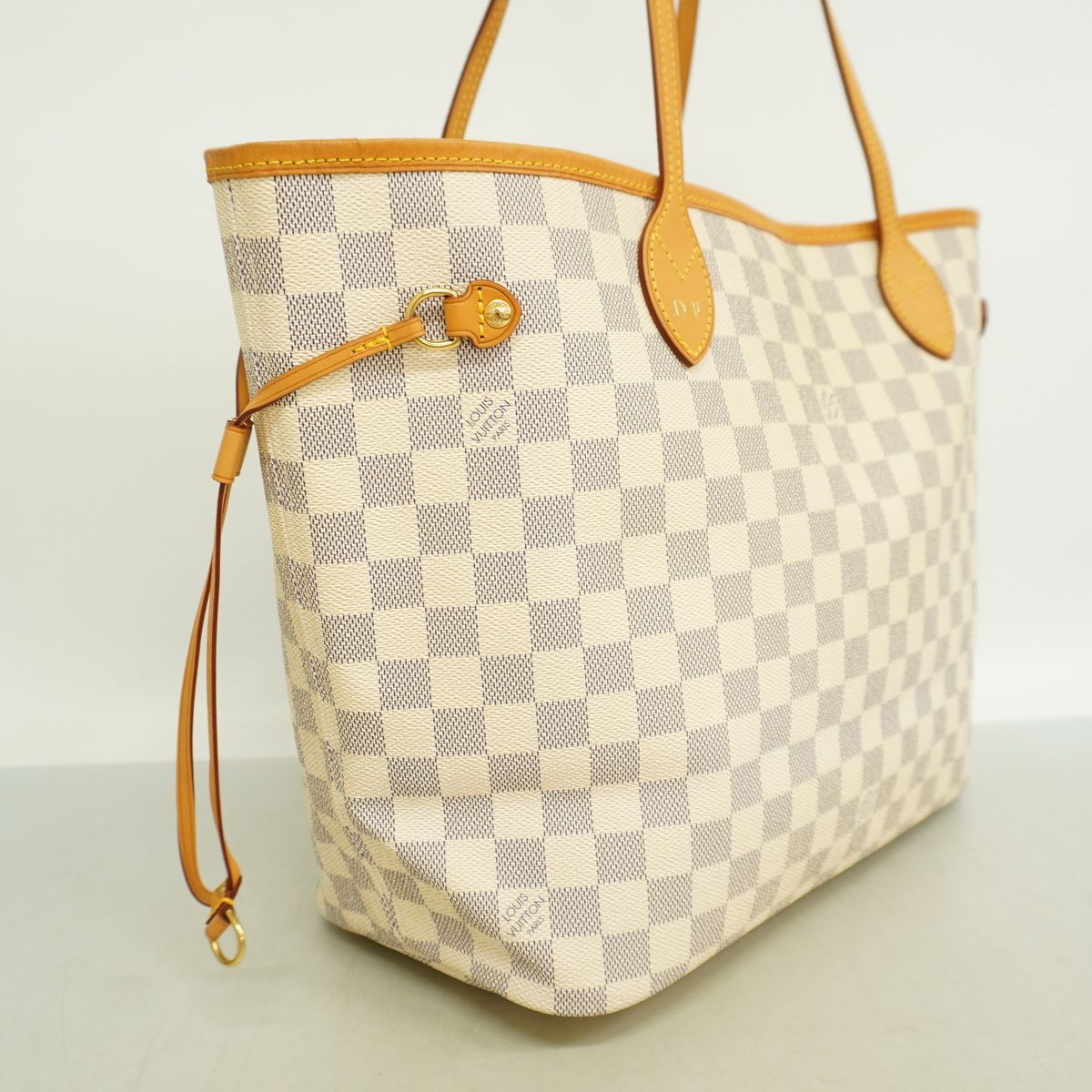 Louis Vuitton Tote Bag Damier Azur Neverfull MM White — view 2