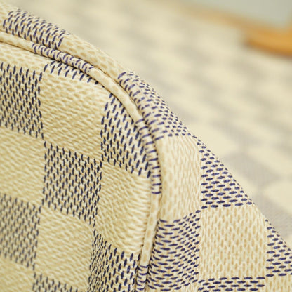 Louis Vuitton Tote Bag Damier Azur Neverfull MM White — view 8