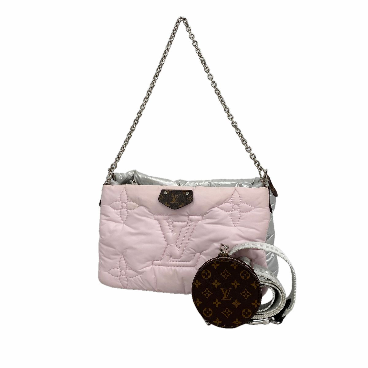 Louis Vuitton Shoulder Bag LV Pillow Maxi Multi Pochette Accessoires Silver