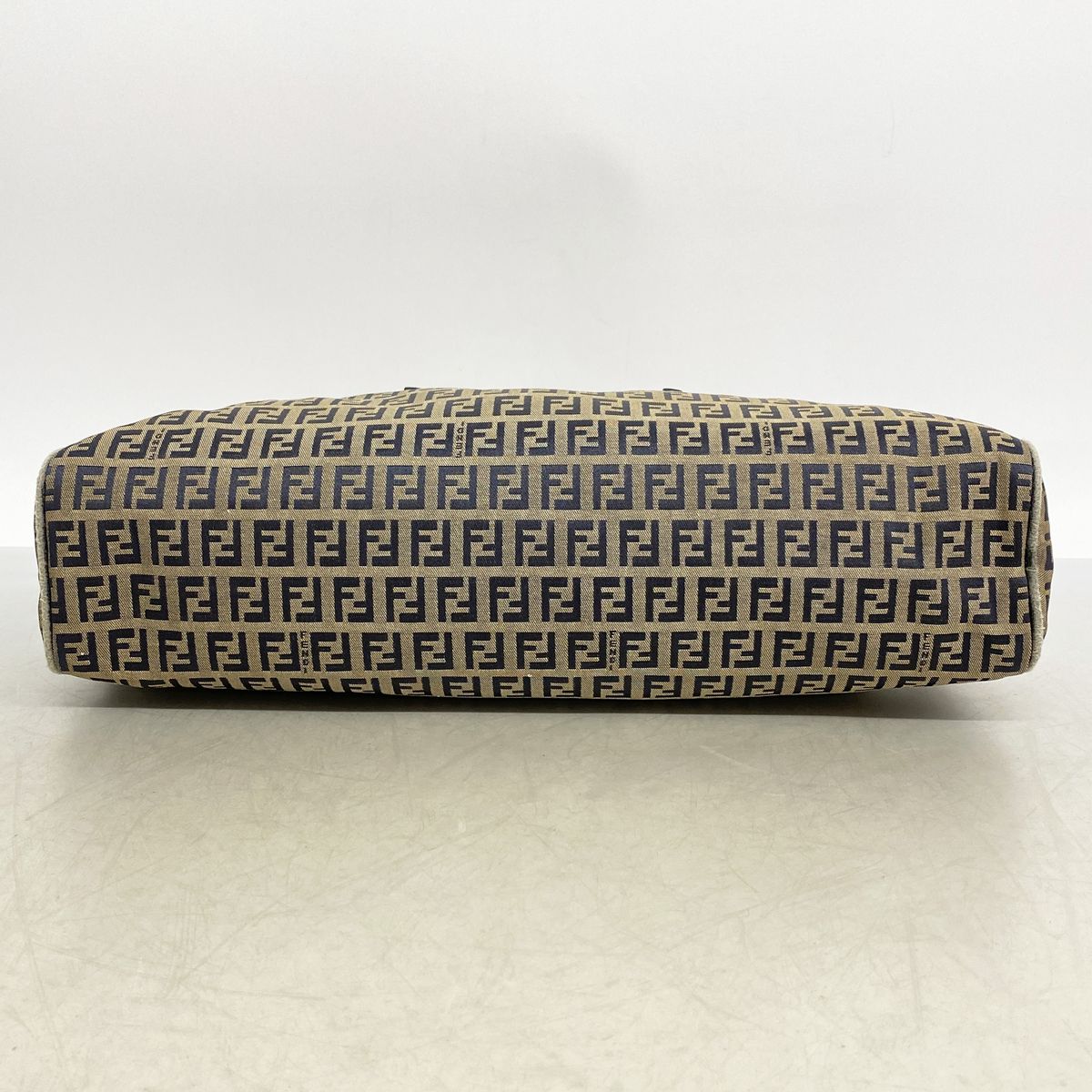 Fendi Handbag Zucchino Nylon Canvas Brown Black Silver — view 3