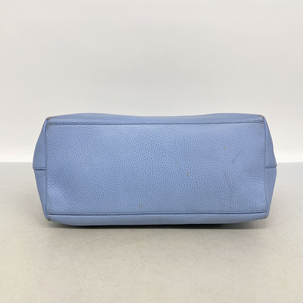 Gucci Handbag Interlocking G Leather Sky Blue Champagne Gold — view 3