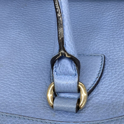 Gucci Handbag Interlocking G Leather Sky Blue Champagne Gold — view 7