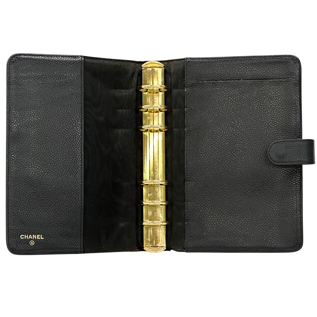 Chanel Agenda Cover CC Logo Leather Black B 6 Hole — view 4
