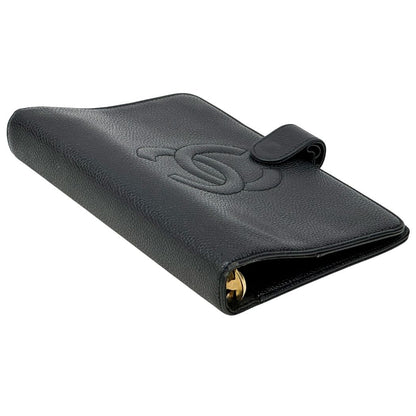 Chanel Agenda Cover CC Logo Leather Black B 6 Hole — view 3