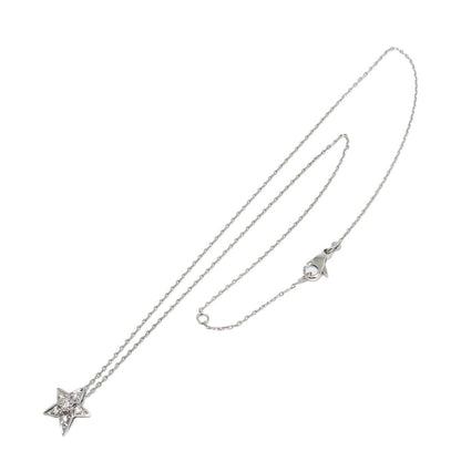 Chanel Comet Diamond Necklace Small SM 18K White Gold Star — view 2