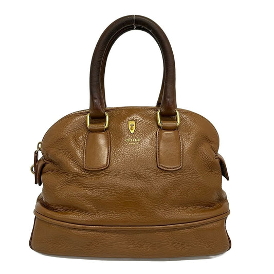 Celine Handbag Small Bowling Dark Brown Leather