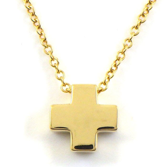 Tiffany & Co Necklace Roman Cross 18K Yellow Gold
