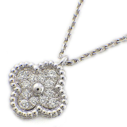 Van Cleef & Arpels Necklace Sweet Alhambra Diamond Total 18K White Gold