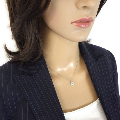 Van Cleef & Arpels Necklace Sweet Alhambra Diamond Total 18K White Gold — view 8