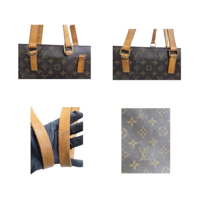Louis Vuitton Monogram Brown Gold Leather Tote Bag — view 8