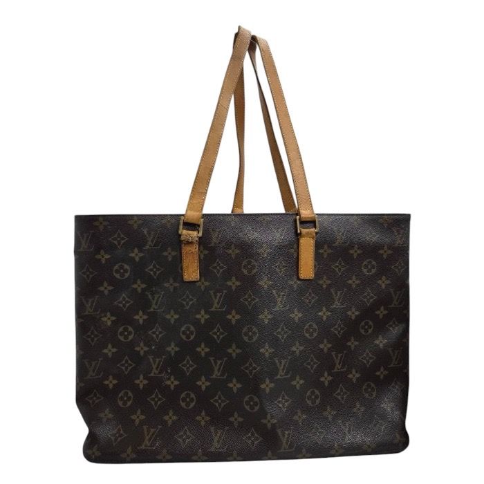 Louis Vuitton Monogram Brown Gold Leather Tote Bag