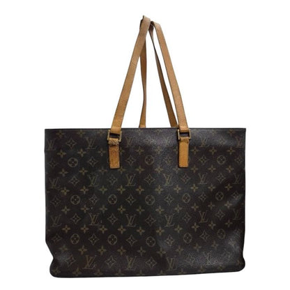 Louis Vuitton Monogram Brown Gold Leather Tote Bag