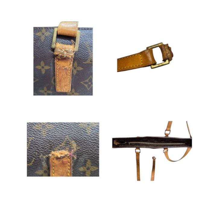 Louis Vuitton Monogram Brown Gold Leather Tote Bag — view 7