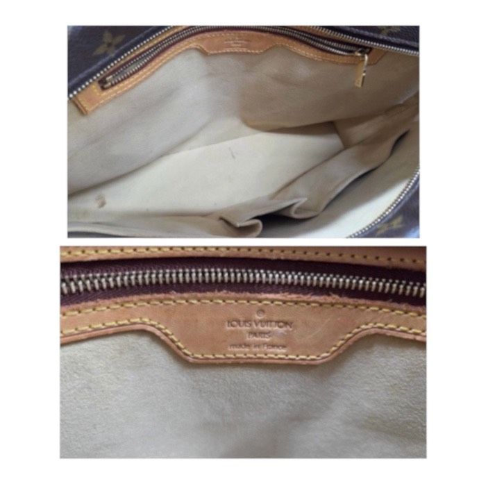 Louis Vuitton Monogram Brown Gold Leather Tote Bag — view 6