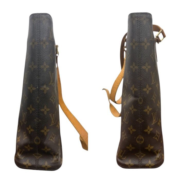 Louis Vuitton Monogram Brown Gold Leather Tote Bag — view 3