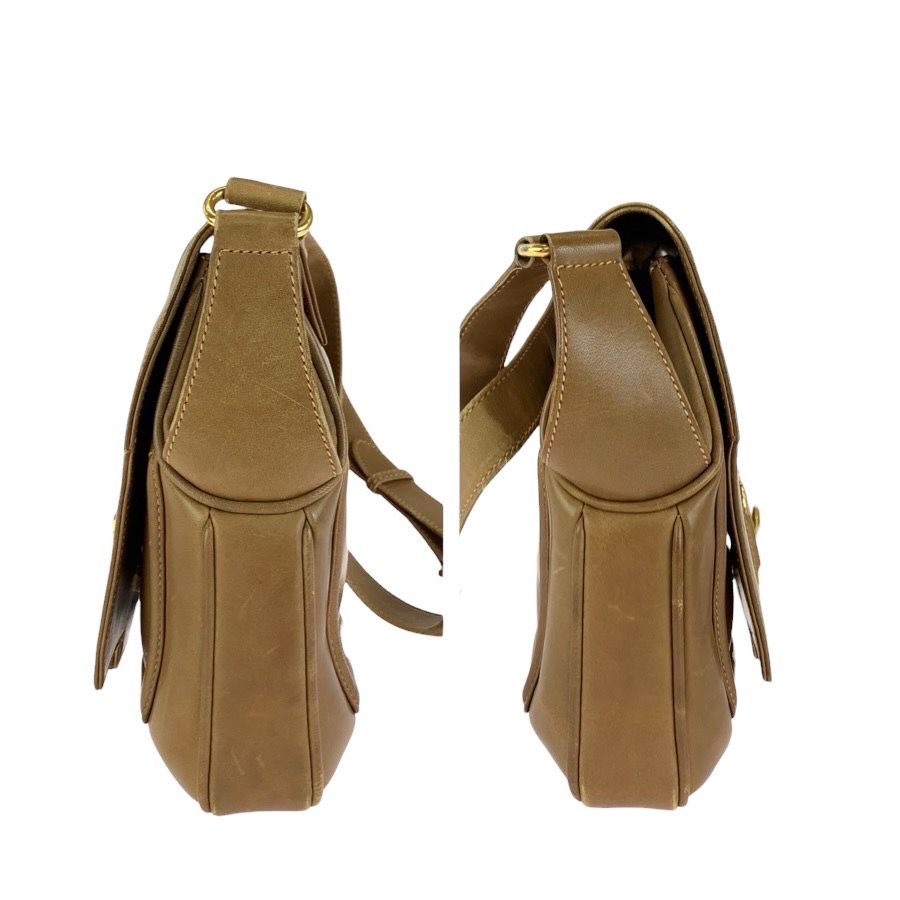 Gucci Vintage Gucci Horsebit Brown Gold Leather Suede Shoulder Bag — view 8