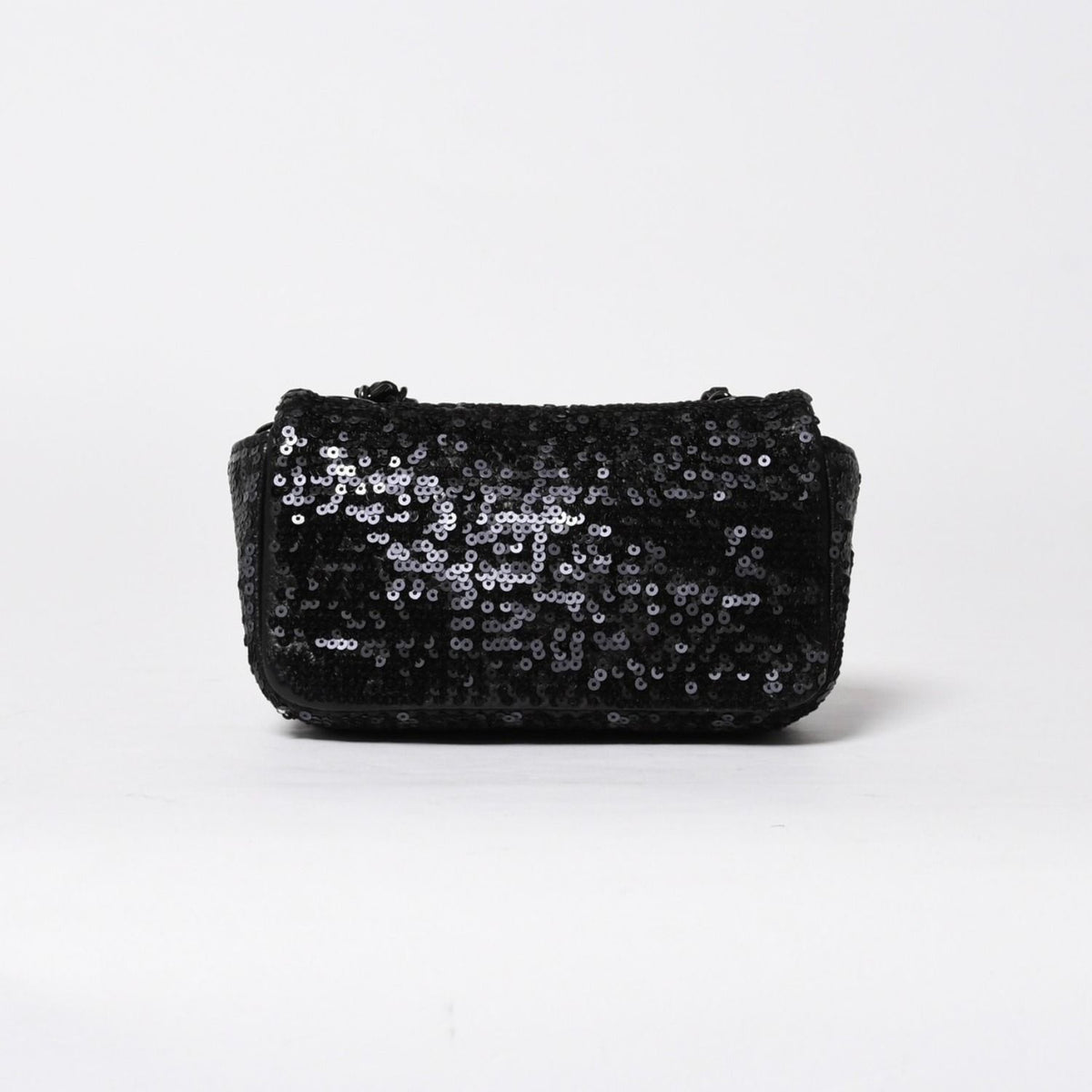 Chanel Shoulder Bag Mini Quilted Moonlight on Water Sequins Black — view 2