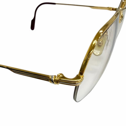 Cartier Vintage Trinity Half Rim Two Bridge Sunglasses Gold Bordeaux 58 15 — view 7