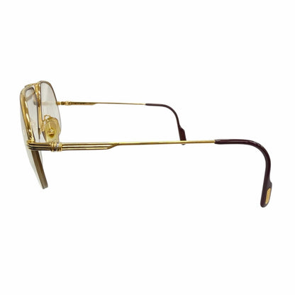 Cartier Vintage Trinity Half Rim Two Bridge Sunglasses Gold Bordeaux 58 15 — view 4
