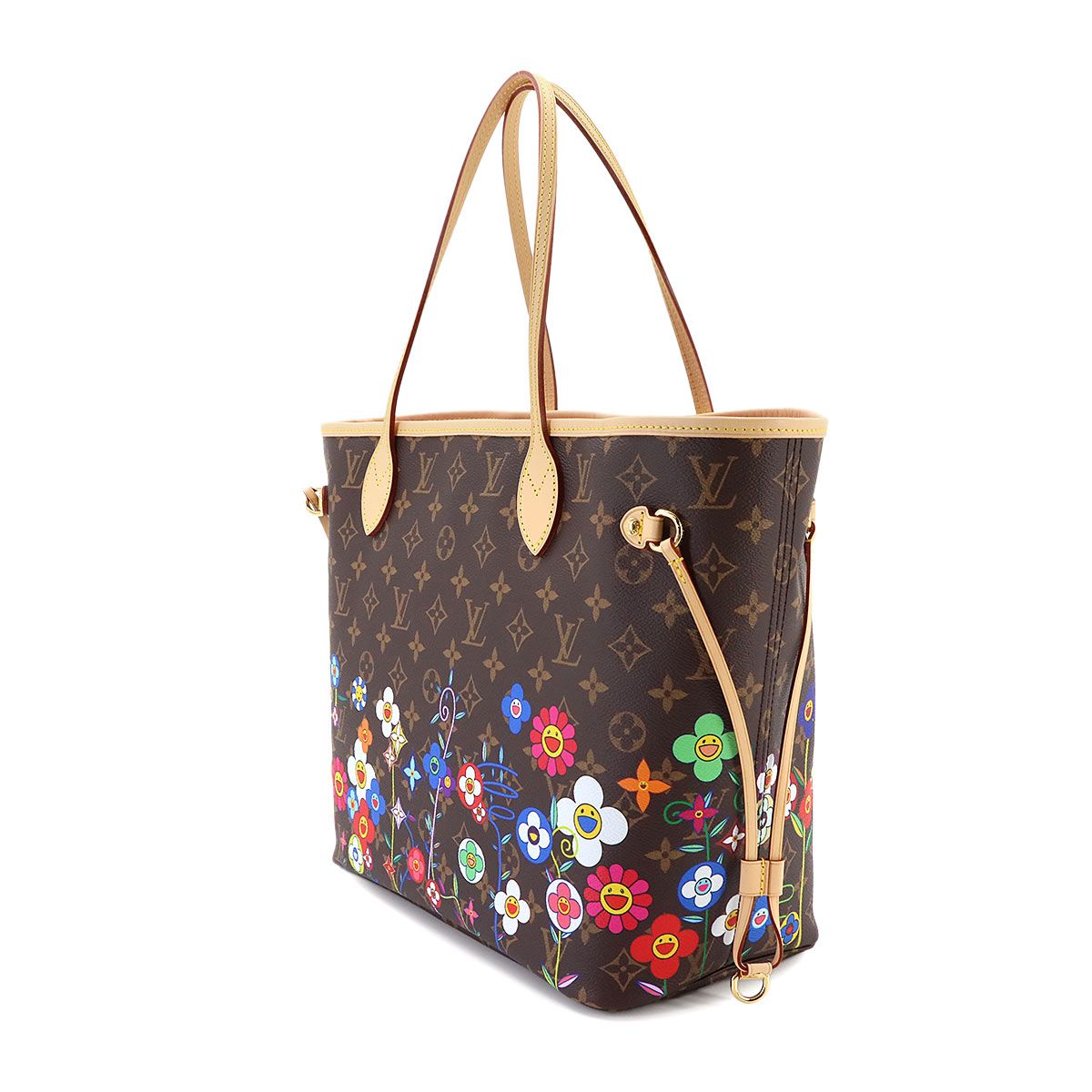 Louis Vuitton LV x Takashi Murakami Neverfull MM Tote Bag Monogram Brown — view 4