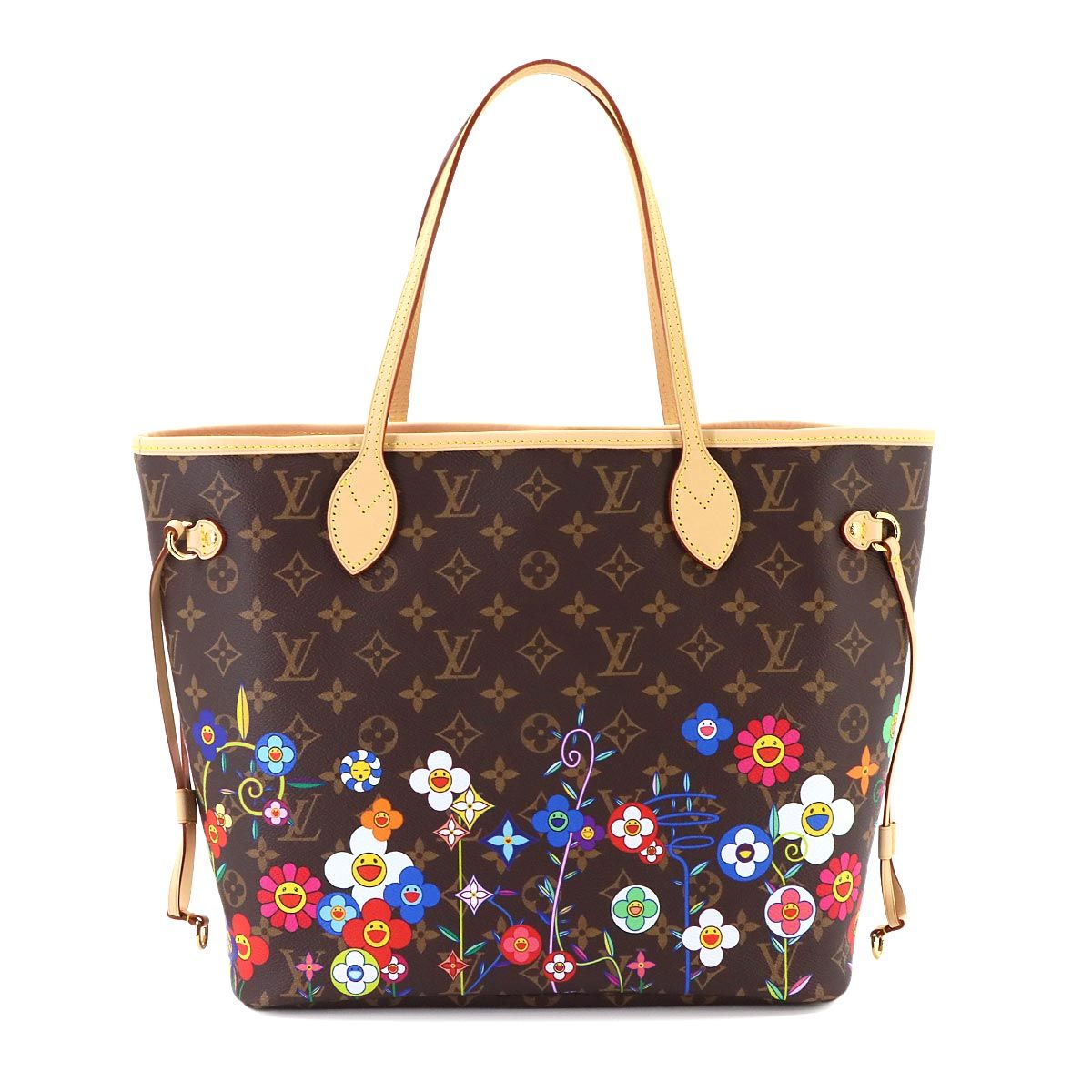Louis Vuitton LV x Takashi Murakami Neverfull MM Tote Bag Monogram Brown — view 3
