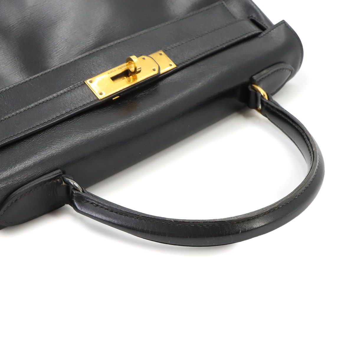 Hermes Kelly 28 Box Calf Black 2-Way Bag — view 6
