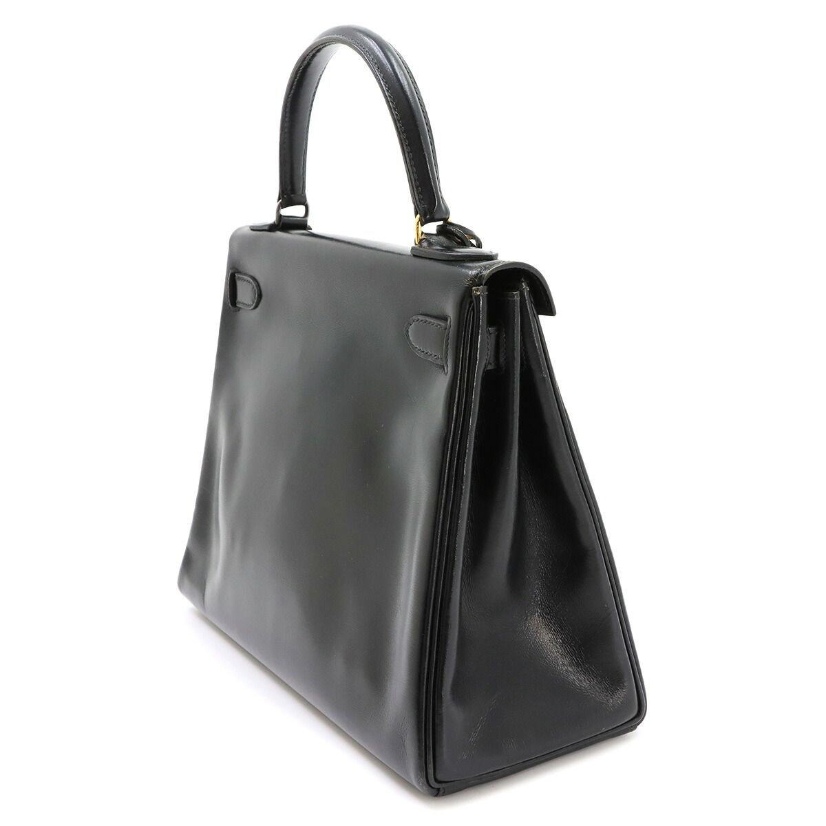 Hermes Kelly 28 Box Calf Black 2-Way Bag — view 4