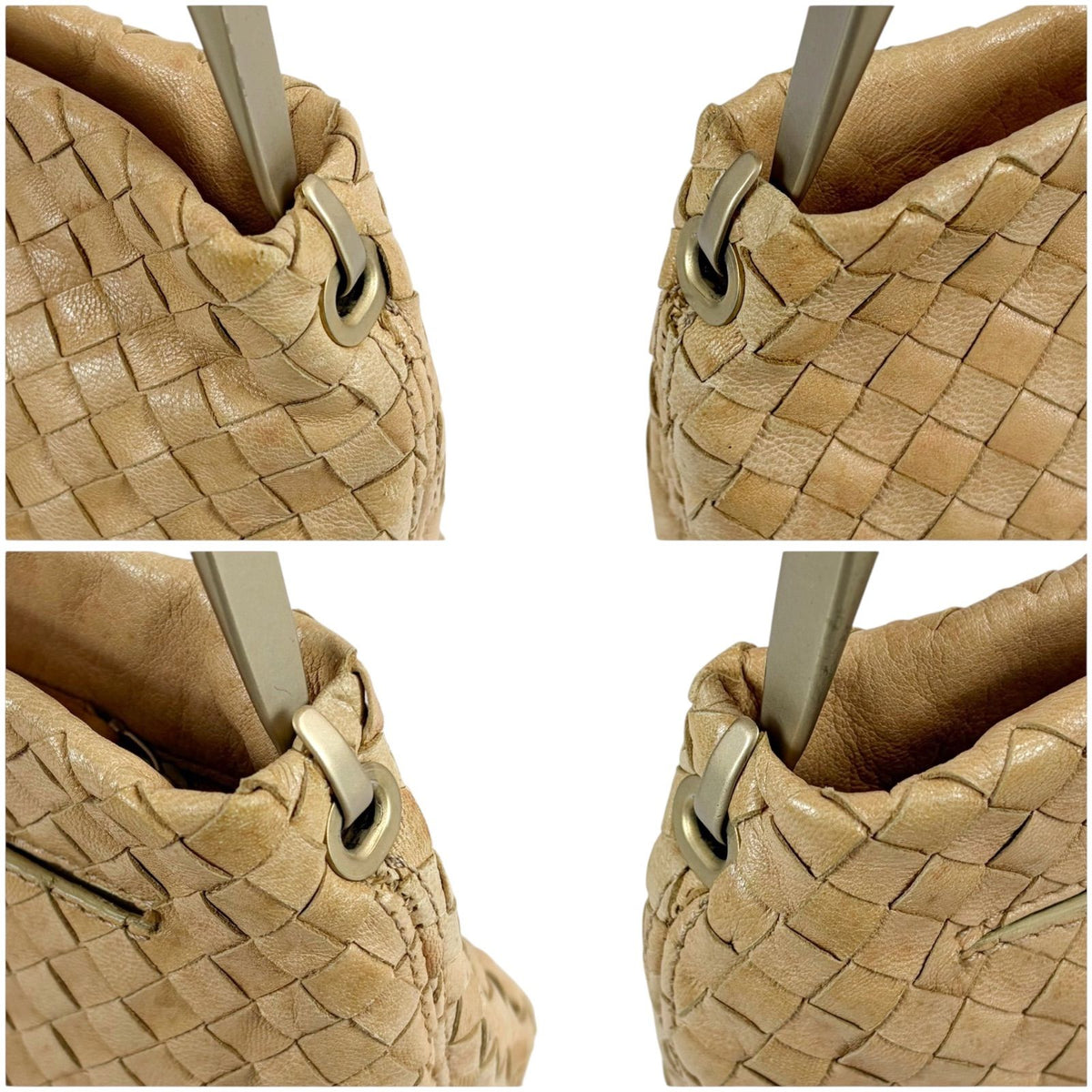 Bottega Veneta Intrecciato Leather Hobo Beige — view 4