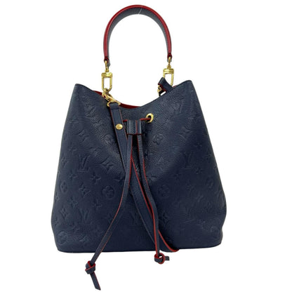 Louis Vuitton Neo Noe MM Monogram Empreinte Shoulder Bag Navy