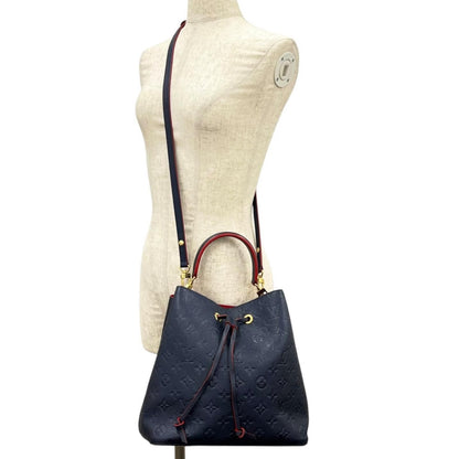 Louis Vuitton Neo Noe MM Monogram Empreinte Shoulder Bag Navy — view 2