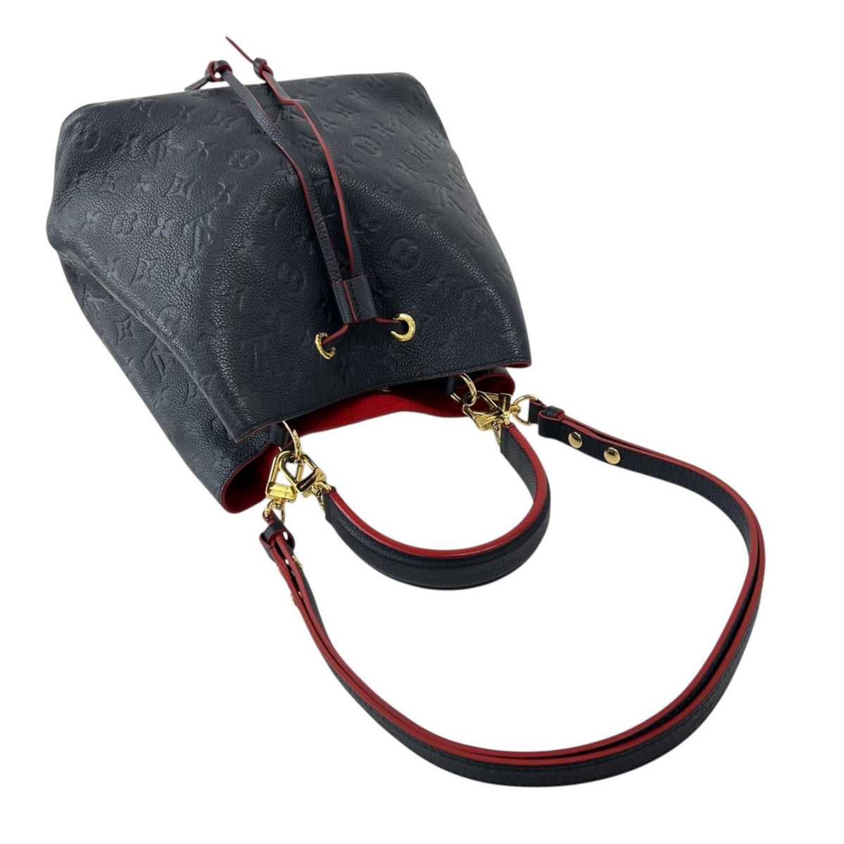Louis Vuitton Neo Noe MM Monogram Empreinte Shoulder Bag Navy — view 7