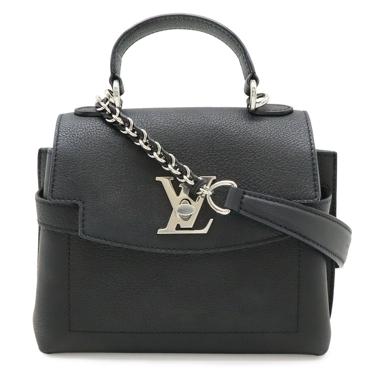 Louis Vuitton Lockme Ever Mini 2-Way Shoulder Bag Soft Calfskin Noir Black