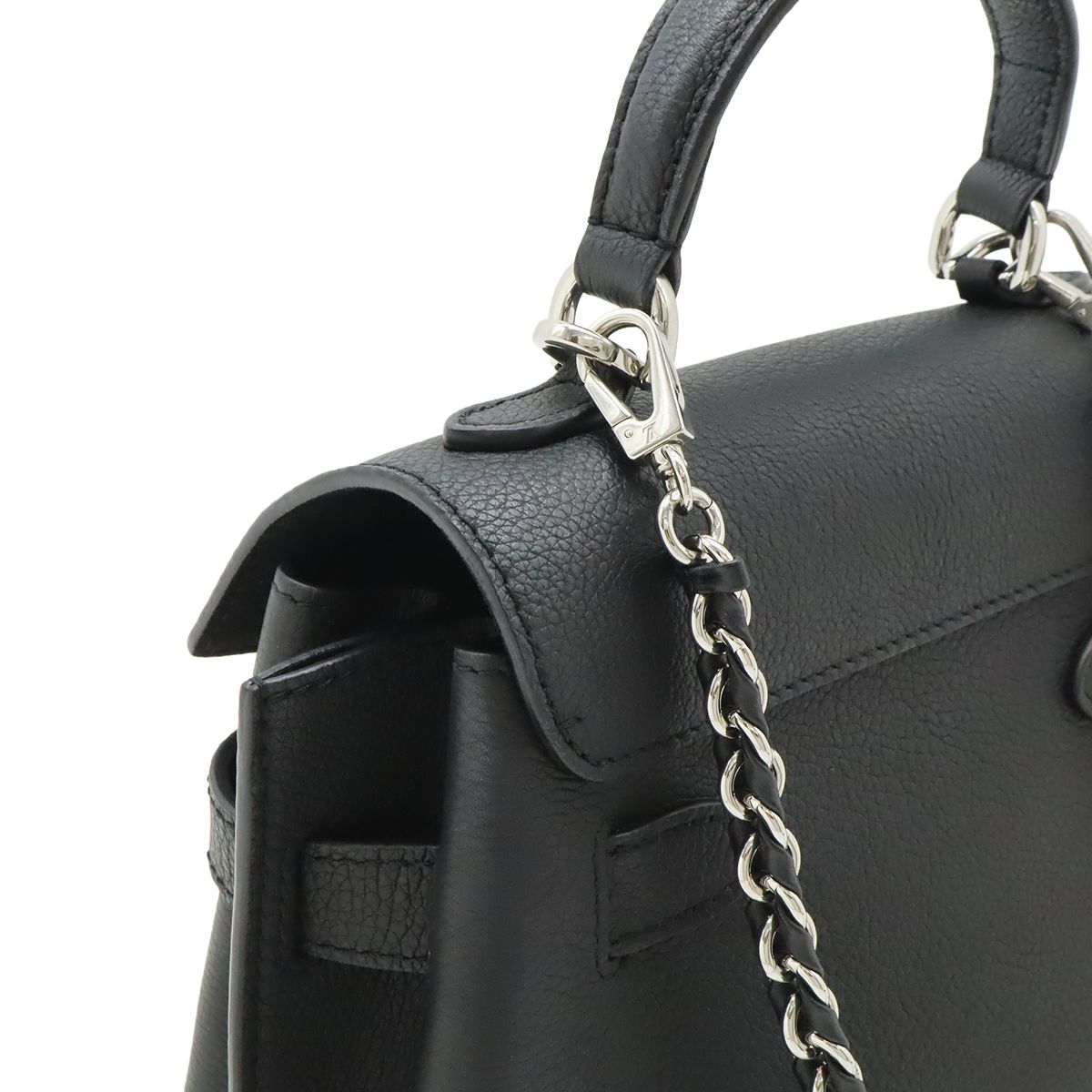 Louis Vuitton Lockme Ever Mini 2-Way Shoulder Bag Soft Calfskin Noir Black — view 4