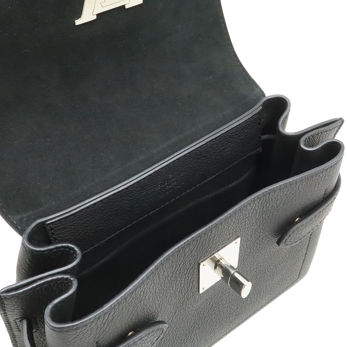 Louis Vuitton Lockme Ever Mini 2-Way Shoulder Bag Soft Calfskin Noir Black — view 7