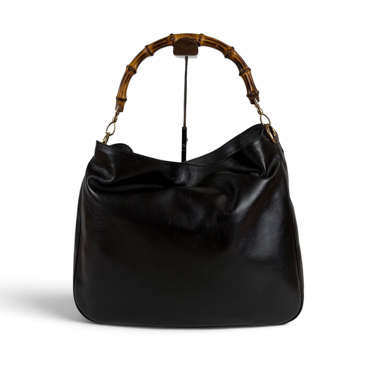 Gucci 2-Way Bamboo Handle Shoulder Bag Black — view 2