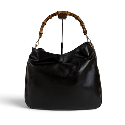 Gucci 2-Way Bamboo Handle Shoulder Bag Black — view 2