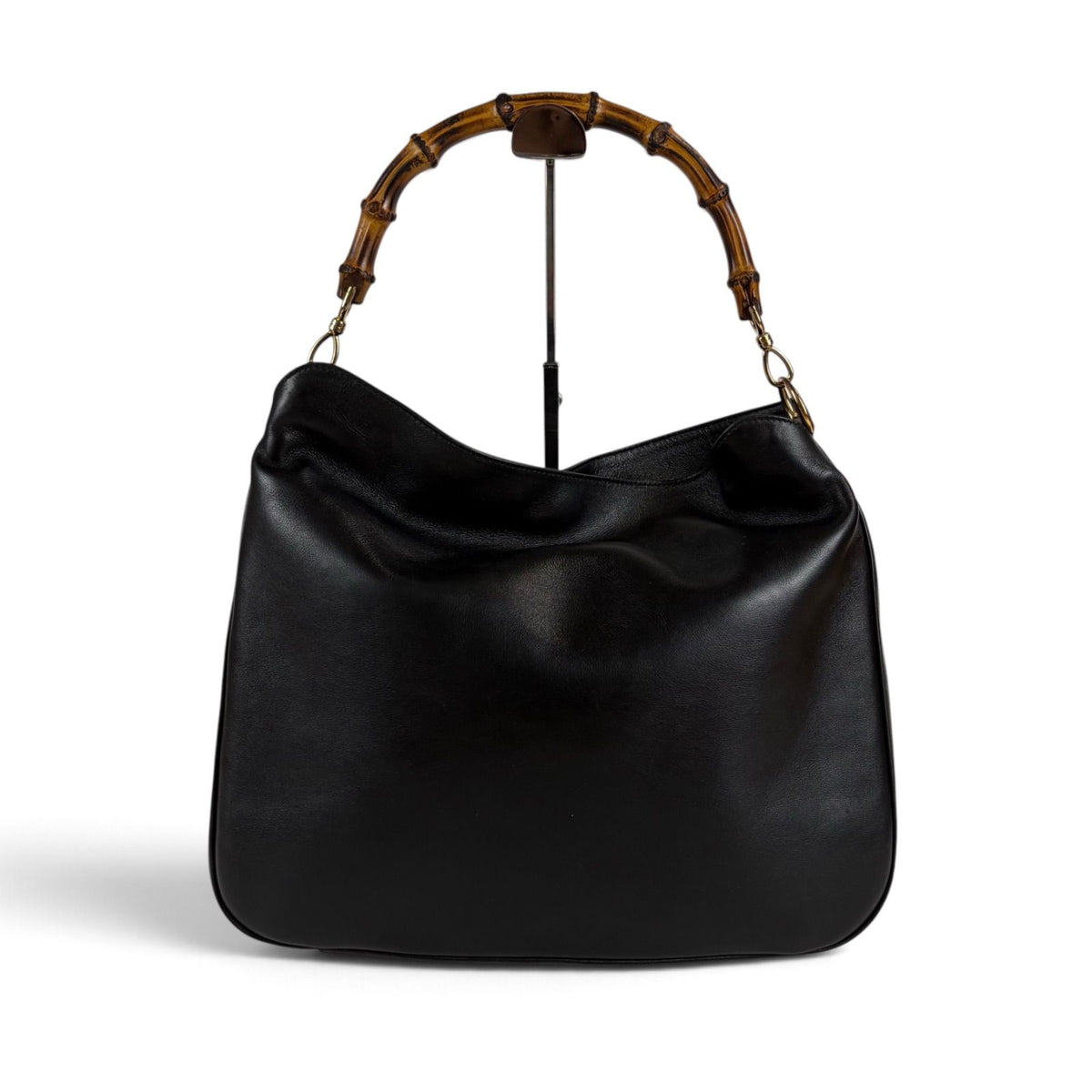 Gucci 2-Way Bamboo Handle Shoulder Bag Black — view 3