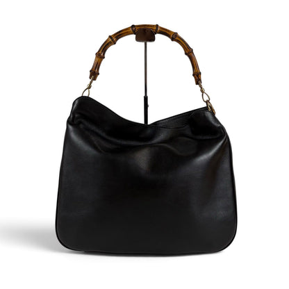 Gucci 2-Way Bamboo Handle Shoulder Bag Black — view 3