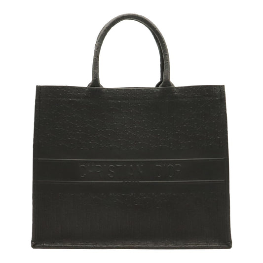 Dior Book Tote Bag Large Oblique Calfskin Leather Black