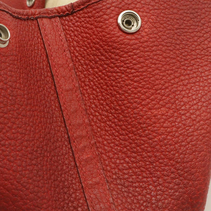 Hermes Garden Party PM Tote Bag Negonda Leather Red Silver — view 5