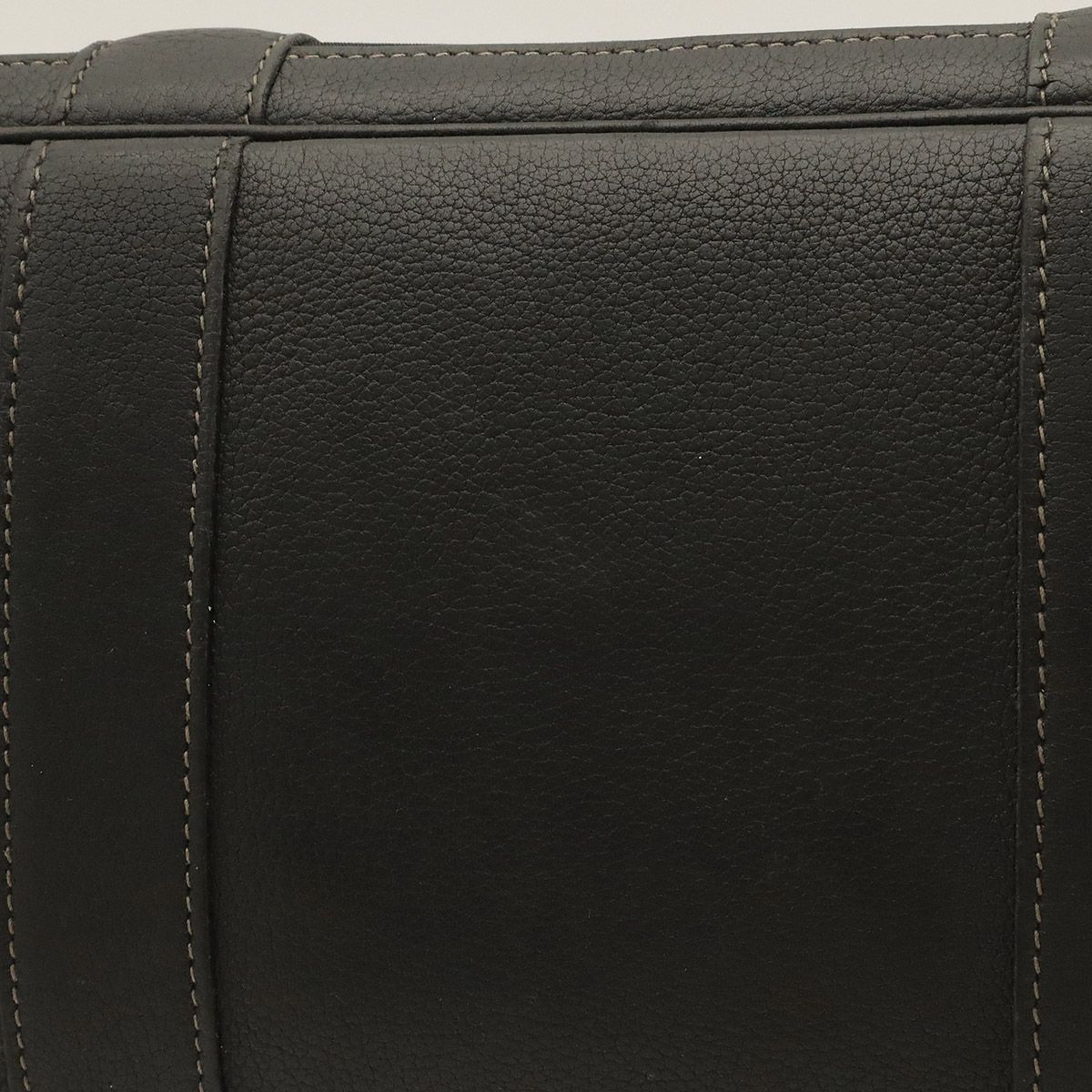 Hermes Garden Party PM Tote Shoulder Bag Toile Officier Leather Black Silver — view 4