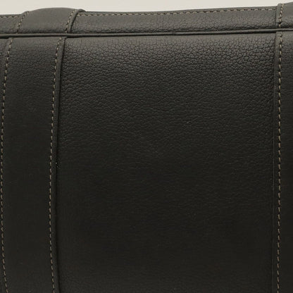 Hermes Garden Party PM Tote Shoulder Bag Toile Officier Leather Black Silver — view 4