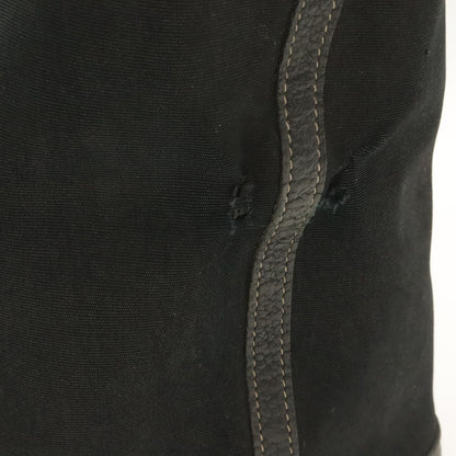 Hermes Garden Party PM Tote Shoulder Bag Toile Officier Leather Black Silver — view 6