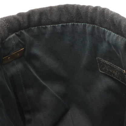 Saint Laurent Paris YSL Rive Gauche Bucket Bag Drawstring Felt Black — view 7