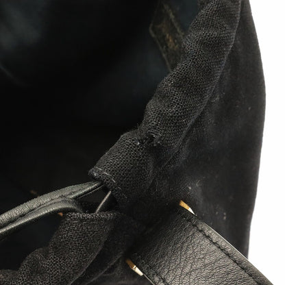 Saint Laurent Paris YSL Rive Gauche Bucket Bag Drawstring Felt Black — view 4
