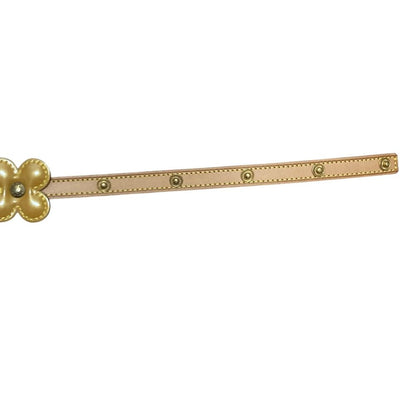 Louis Vuitton Ceinture Fleur Vernis Flower Belt Orange Beige — view 5